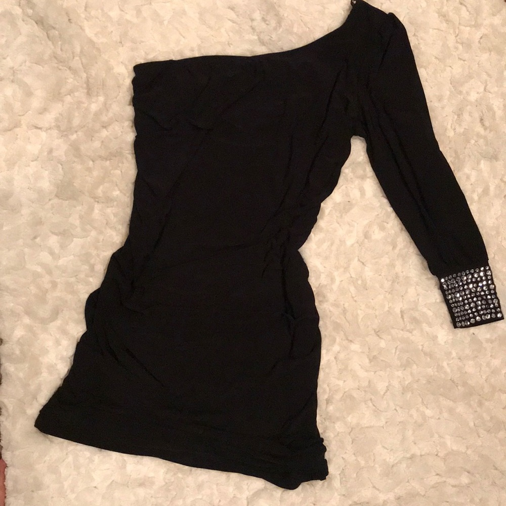 Black Taboo One Shoulder Dress